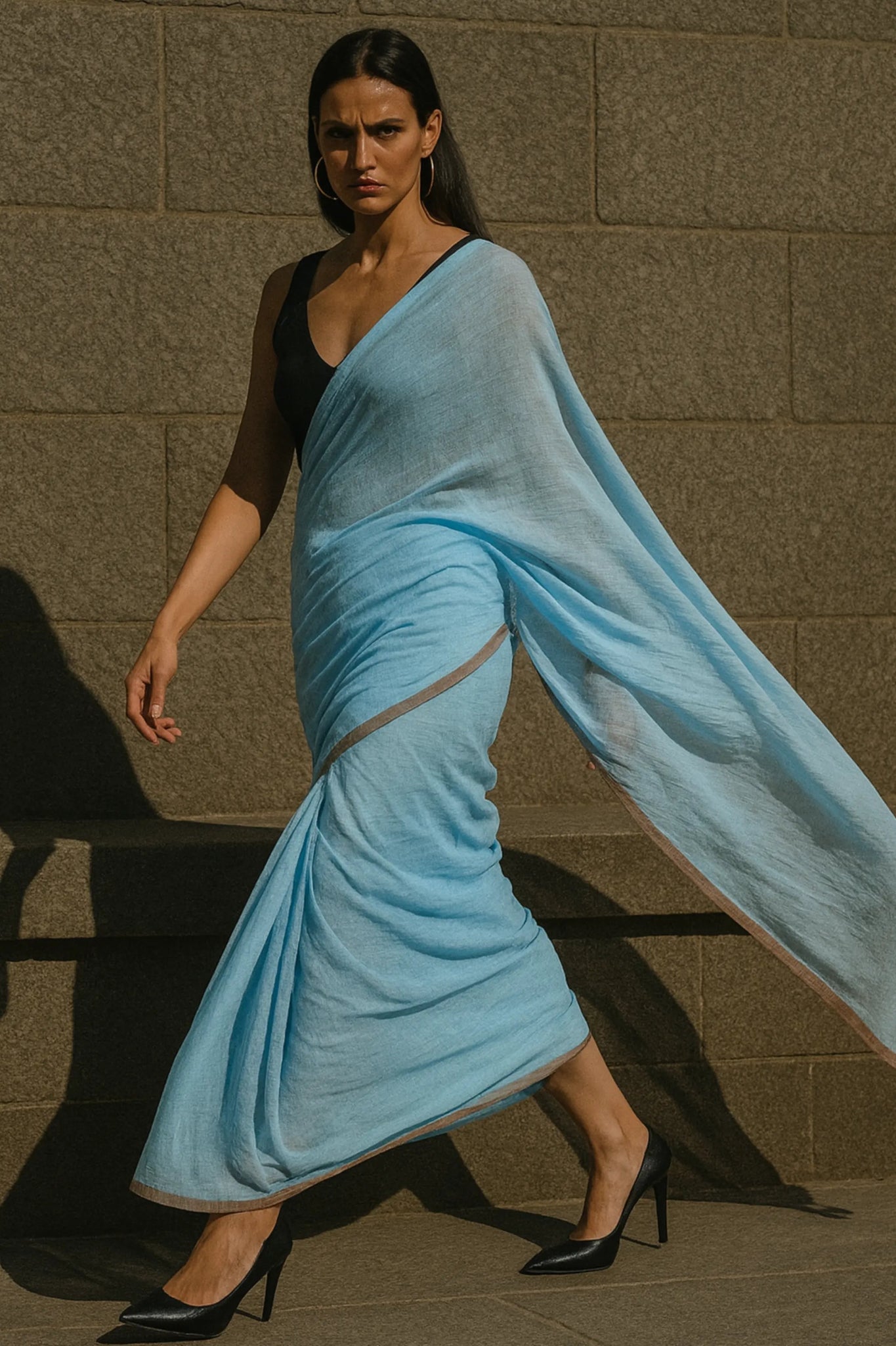 OCEAN MIST | Mul Cotton | Indidha Saree