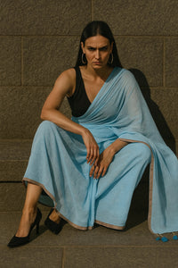 OCEAN MIST | Mul Cotton | Indidha Saree