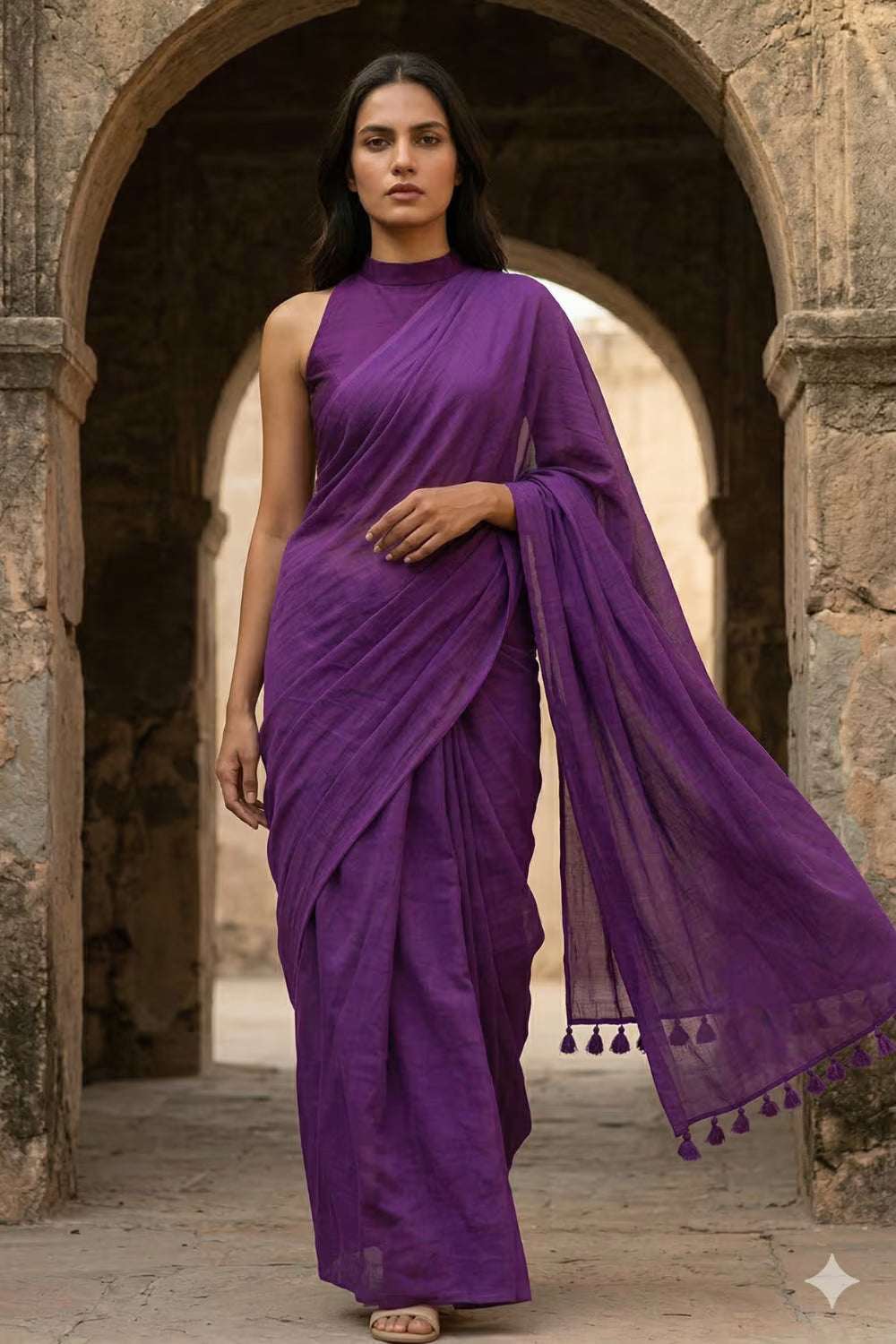 Gulnaar Gaze | Mul Cotton | Indidha Saree