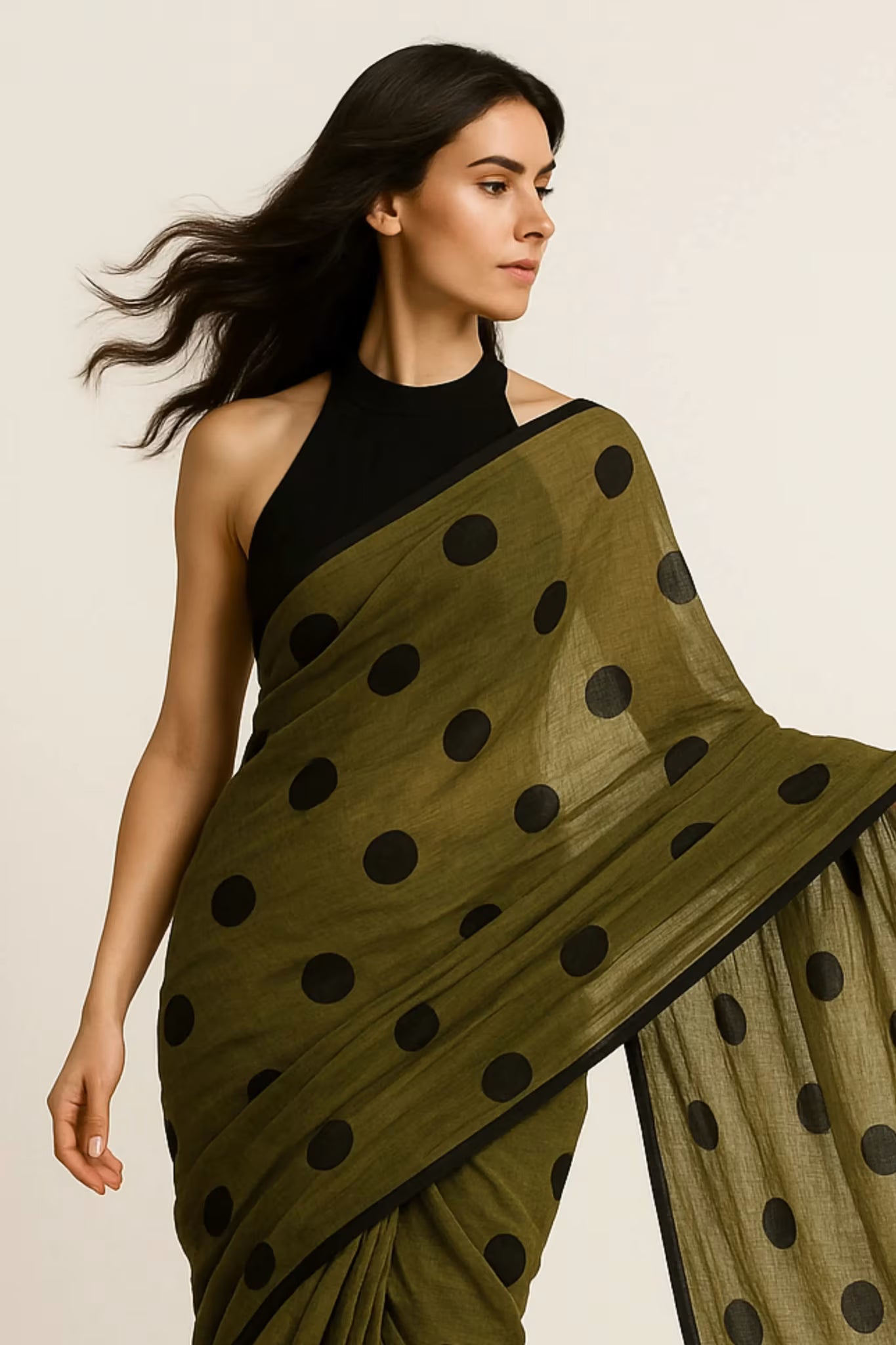 OLIVE DIVA | Mul Cotton | Indidha Saree