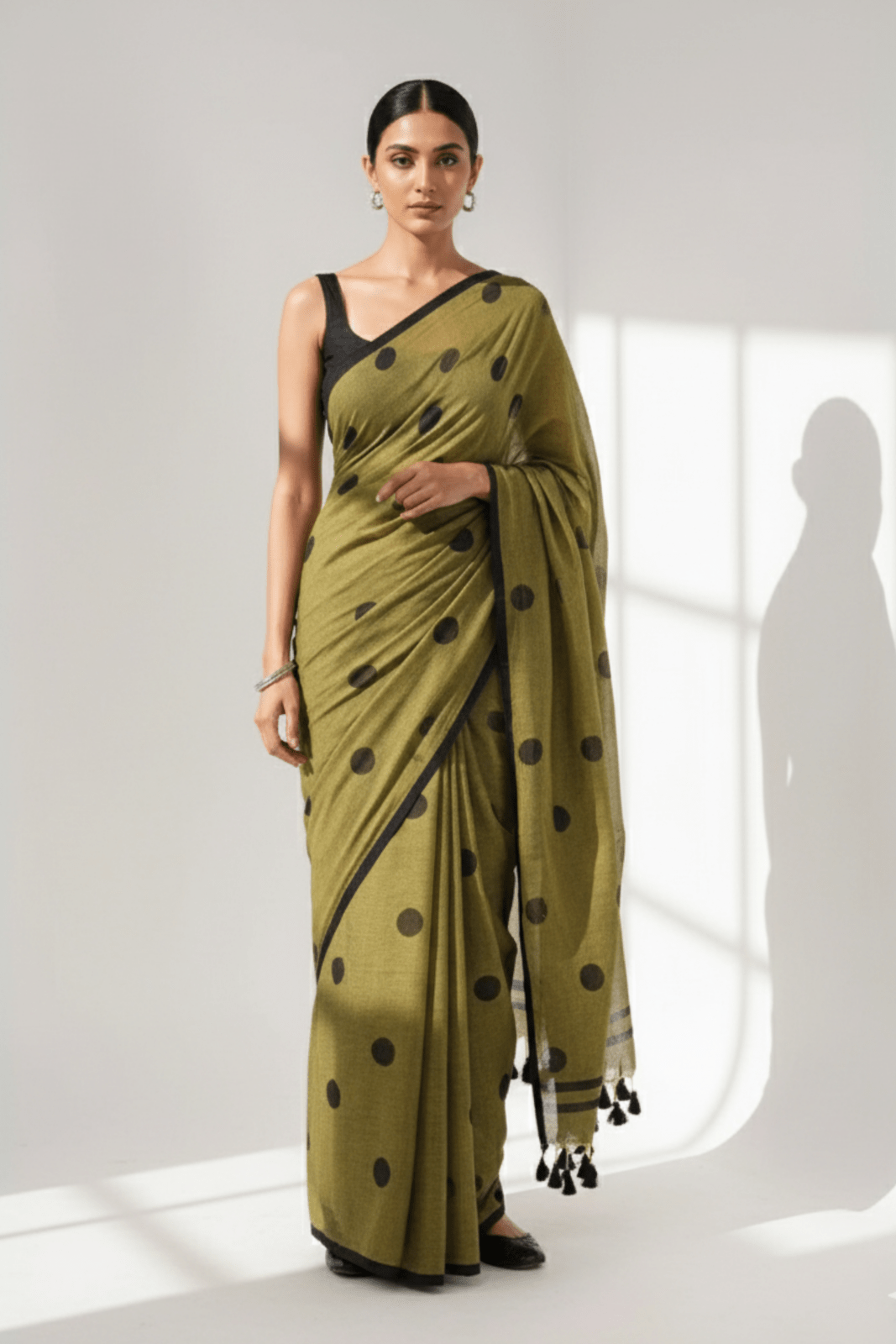 OLIVE DIVA | Mul Cotton | Indidha Saree