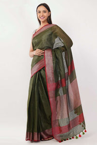 OLIVE HARVEST | Linen by Linen | Indidha Saree