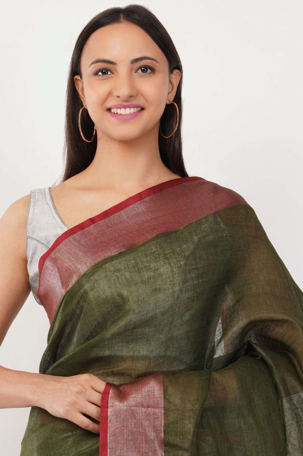 OLIVE HARVEST | Linen by Linen | Indidha Saree