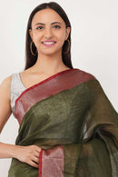 OLIVE HARVEST | Linen by Linen | Indidha Saree