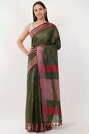 OLIVE HARVEST | Linen by Linen | Indidha Saree