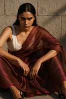 OLIVE ROSE MIRAGE | Handloom Tissue | Indidha Saree