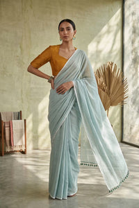 AQUA MIST | Mul Cotton | Indidha Saree