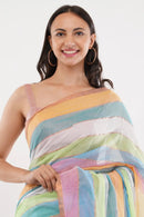 PASTEL RAINBOW | Mul Cotton | Indidha Saree