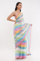 PASTEL RAINBOW | Mul Cotton | Indidha Saree