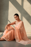 PEACH MUSE | Mul Cotton | Indidha Saree
