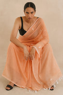 PEACH MUSE | Mul Cotton | Indidha Saree