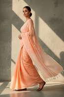 PEACH MUSE | Mul Cotton | Indidha Saree
