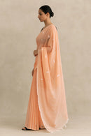 PEACH MUSE | Mul Cotton | Indidha Saree