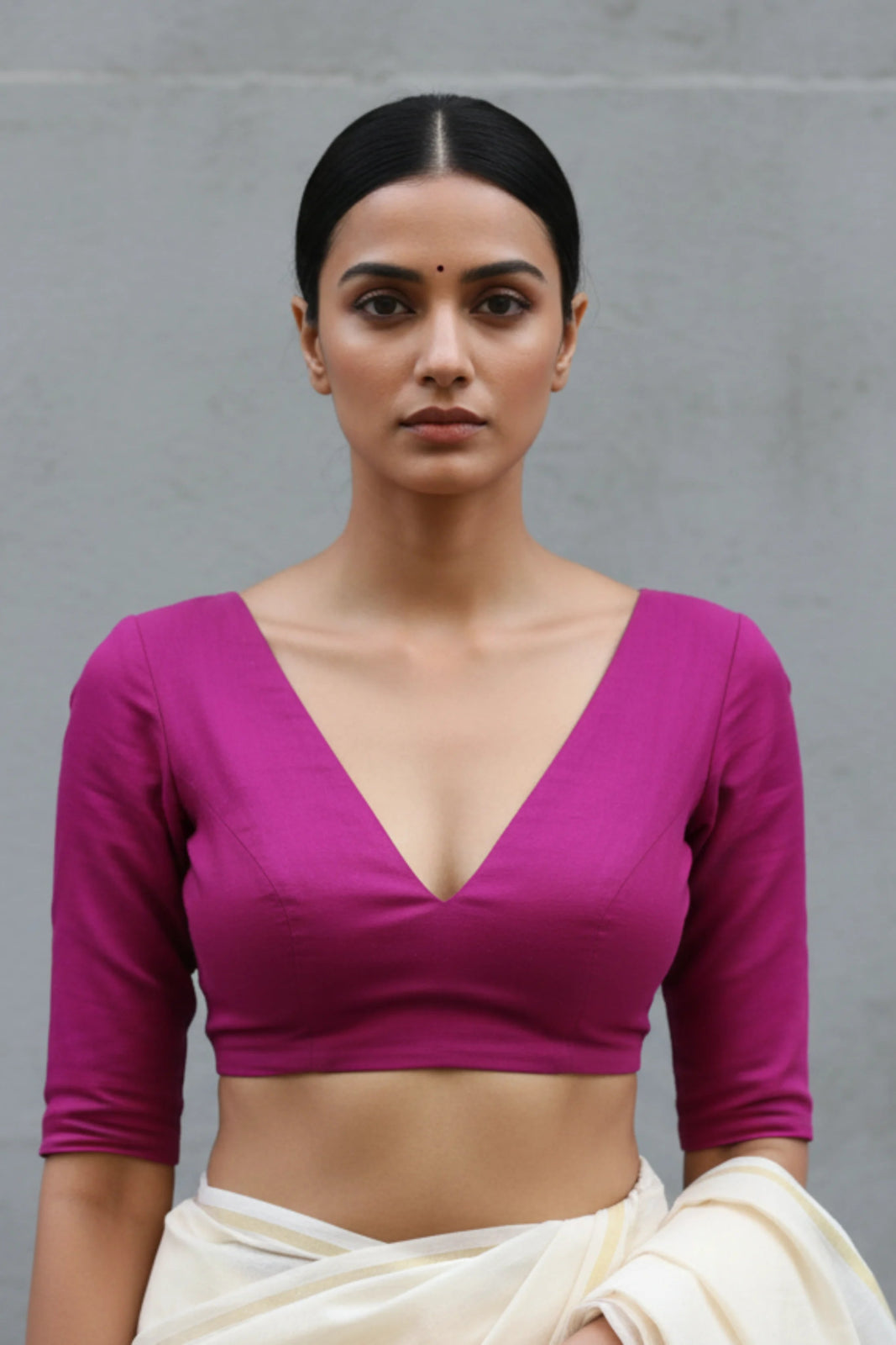 Phalsa Tint | Mul Cotton | Blouse Fabric