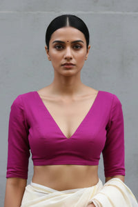 Phalsa Tint | Mul Cotton | Blouse Fabric