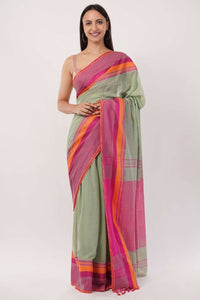 PINK SUNSET | Pure Cotton | Indidha Saree