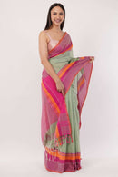 PINK SUNSET | Pure Cotton | Indidha Saree