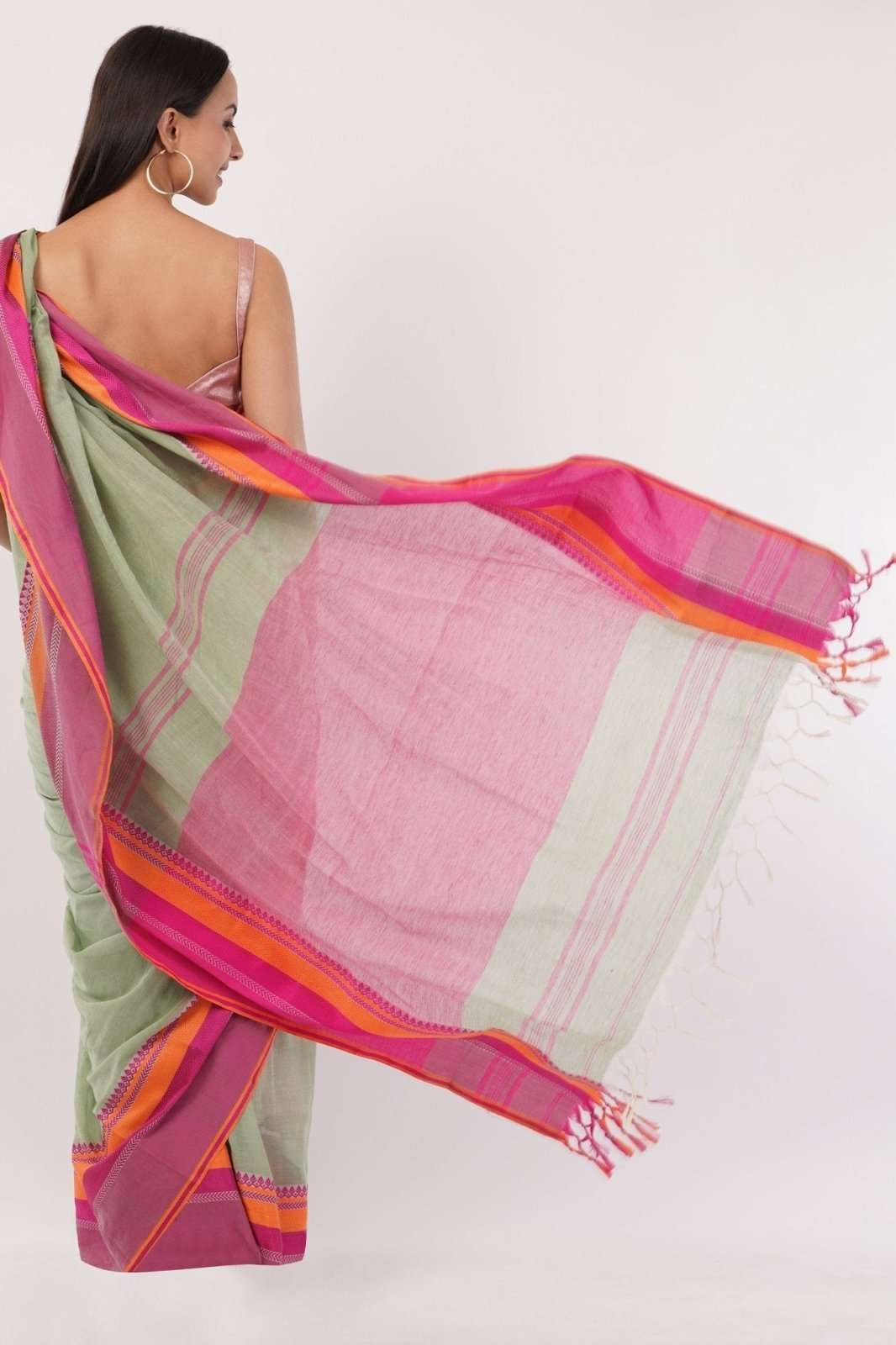 PINK SUNSET | Pure Cotton | Indidha Saree
