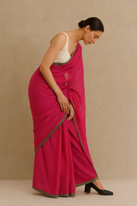 PLAYFUL PINK | Mul Cotton | Indidha Saree
