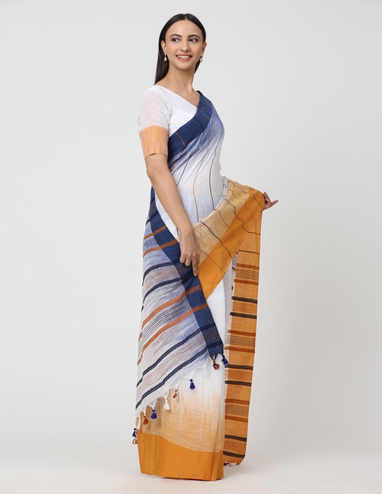 PRABHA | Assam Mercerized Cotton | Indidha Saree