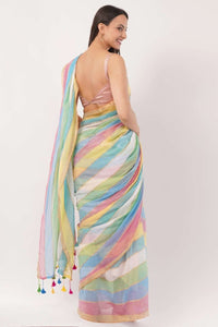 PRISMATIC ELEGANCE | Mul cotton | Indidha Saree