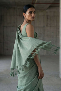 Measured Motion | Slub Cotton | Indidha Saree