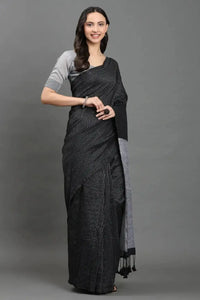 RAAG CHARCOAL | Pure Cotton | Indidha Saree