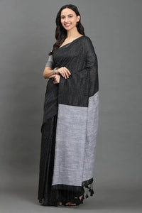 RAAG CHARCOAL | Pure Cotton | Indidha Saree