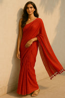 Raktika | Handloom Mul Cotton | Indidha Saree