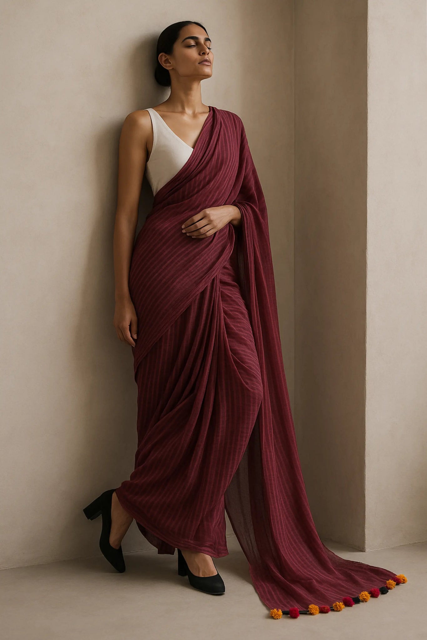 RANGOLI RHYTHM | Mul Cotton | Indidha Saree