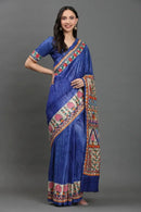 Rangrekha | Hand - painted Tussar Silk | Indidha Saree