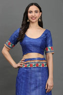 Rangrekha | Hand - painted Tussar Silk | Indidha Saree