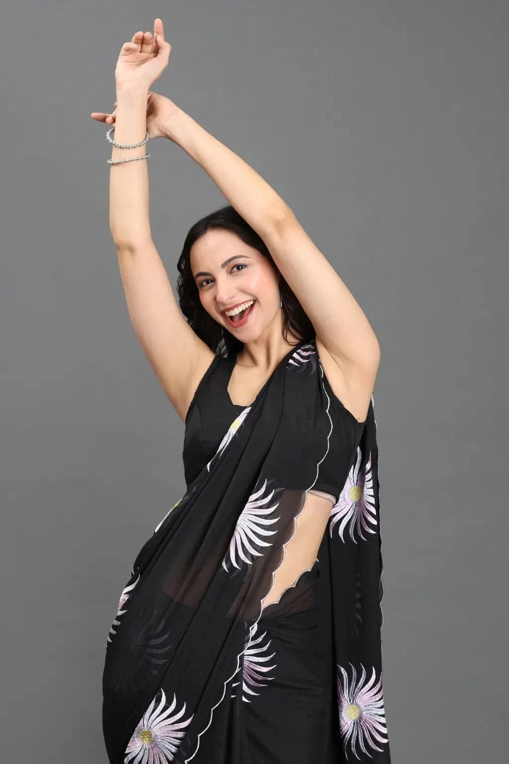 RAVEN ROSE | Chiffon | Indidha Saree