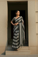 Raven Stripes | Cotton | Indidha Saree