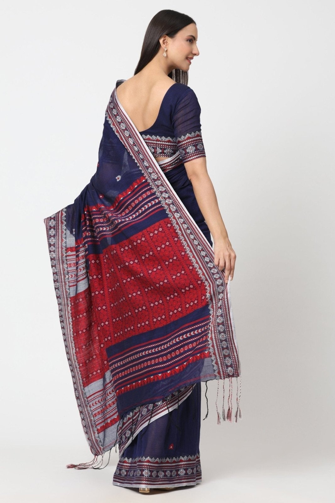 REGAL REVERIE | Asam Mercerized Jamdani | Indidha Saree