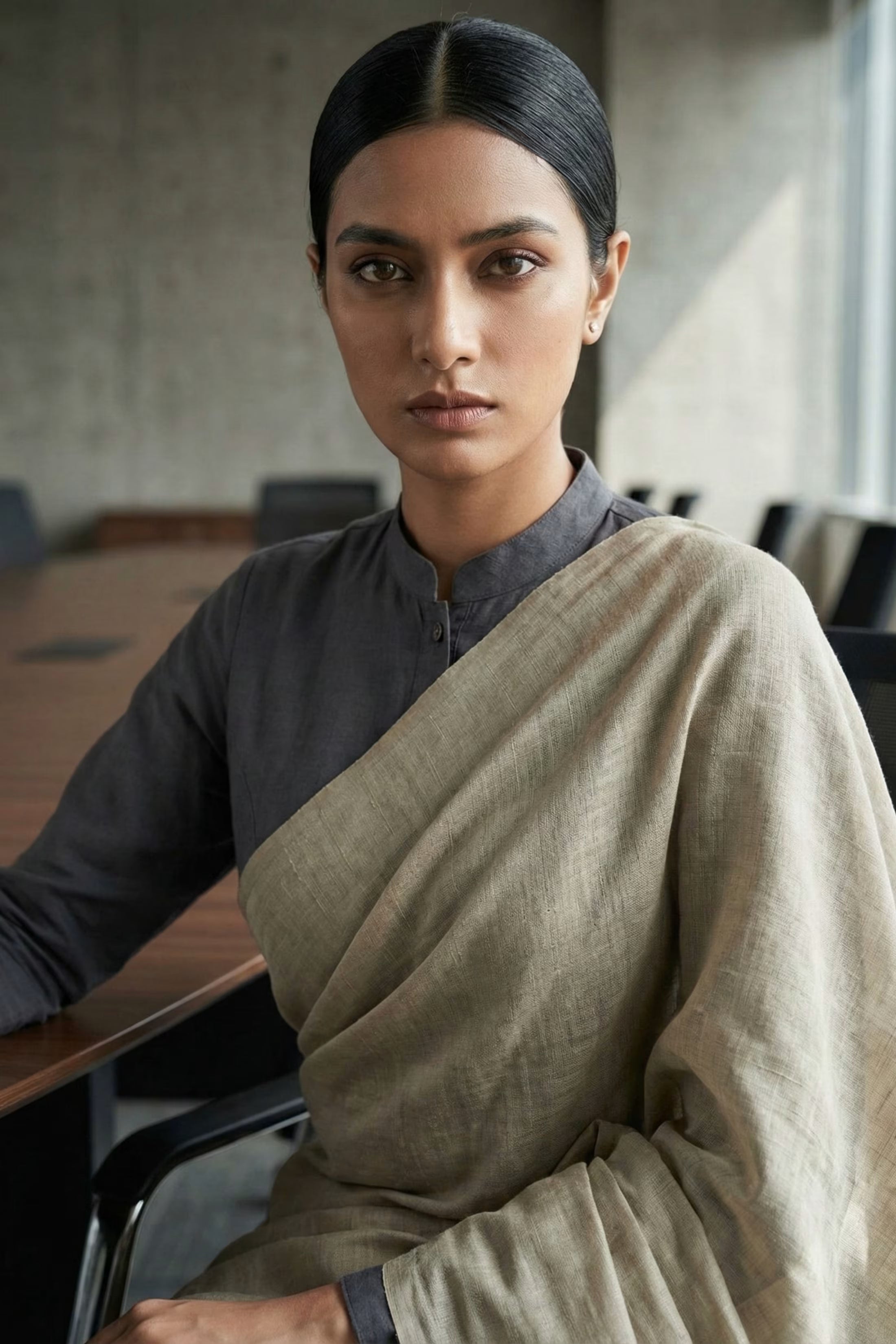 Urban Clay | Slub Cotton | Indidha Saree