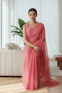 ROSY BLUSH | Kota Doria | Indidha Saree