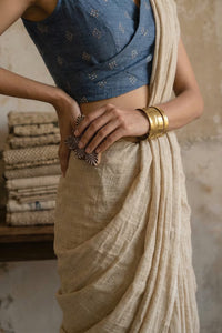 Chandan Leher | Mul Cotton | Indidha Saree