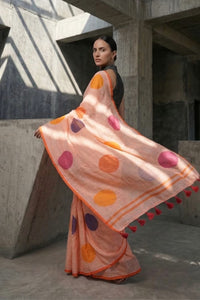 COZY DOTS | Mul Cotton | Indidha Saree