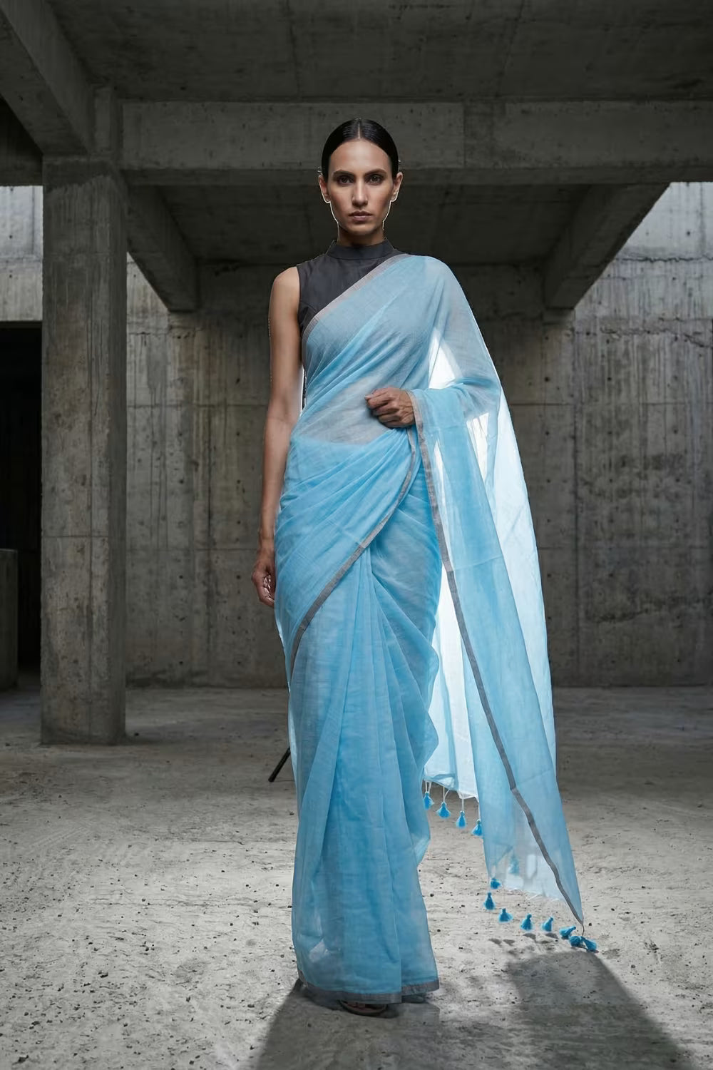 OCEAN MIST | Mul Cotton | Indidha Saree