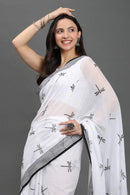 SAFED TITLI | Mul Cotton | Indidha Saree