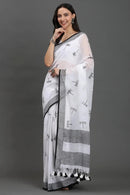 SAFED TITLI | Mul Cotton | Indidha Saree