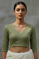 Sage Calm | Mul Cotton | Blouse Fabric