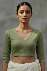 Sage Calm | Mul Cotton | Blouse Fabric