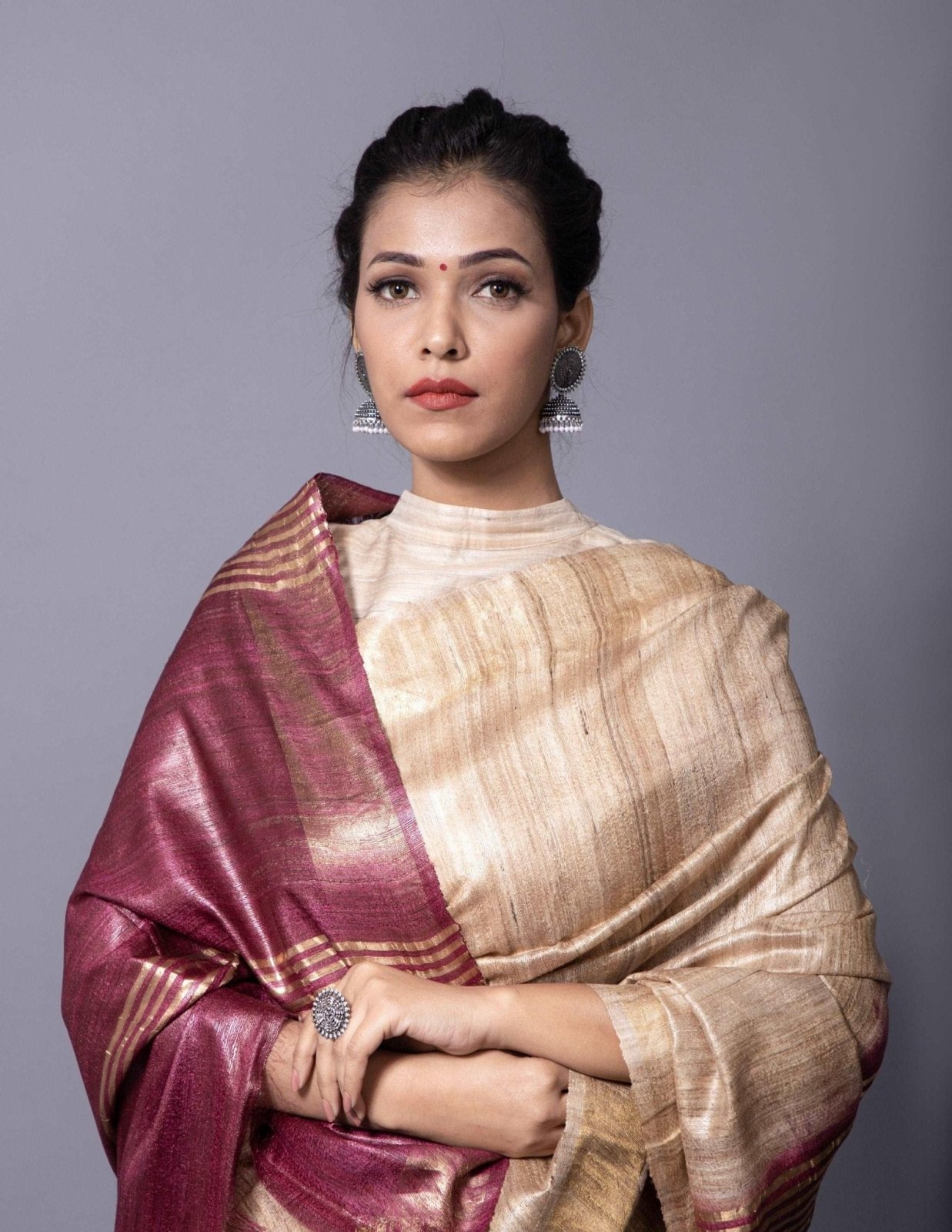 AAIMA | Tussar Ghicha Silk | Indidha Saree