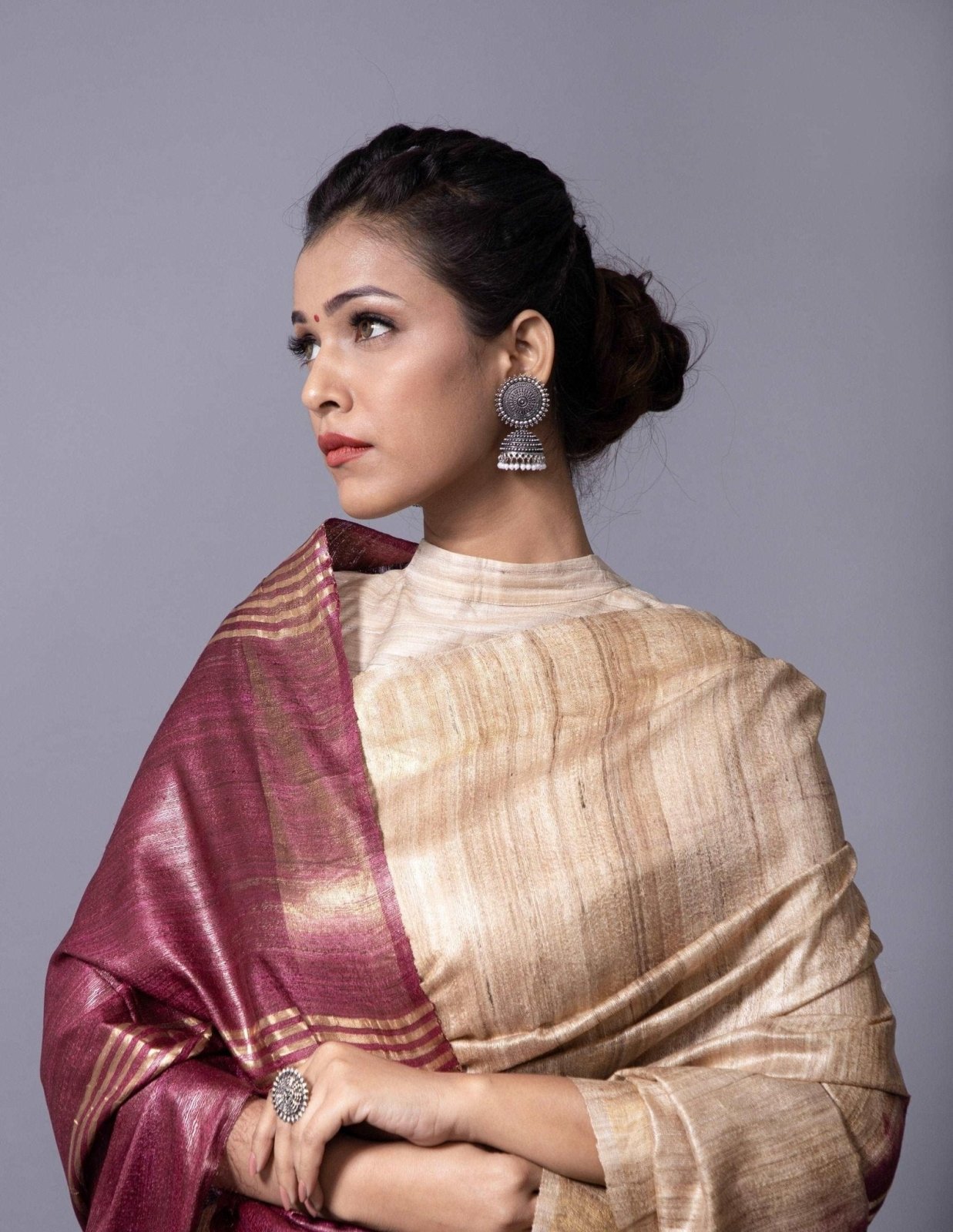 AAIMA | Tussar Ghicha Silk | Indidha Saree