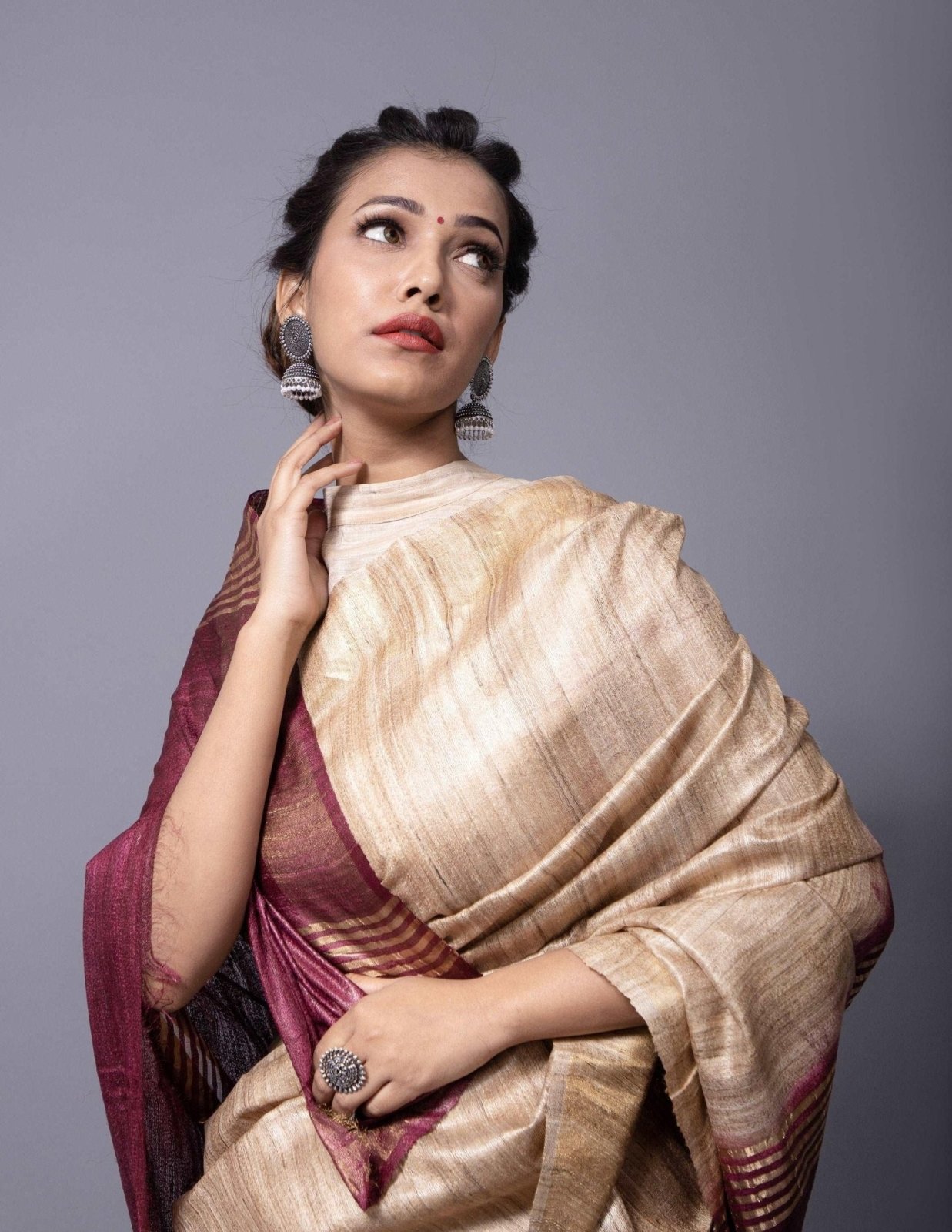 AAIMA | Tussar Ghicha Silk | Indidha Saree