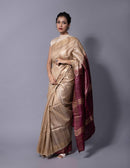 AAIMA | Tussar Ghicha Silk | Indidha Saree