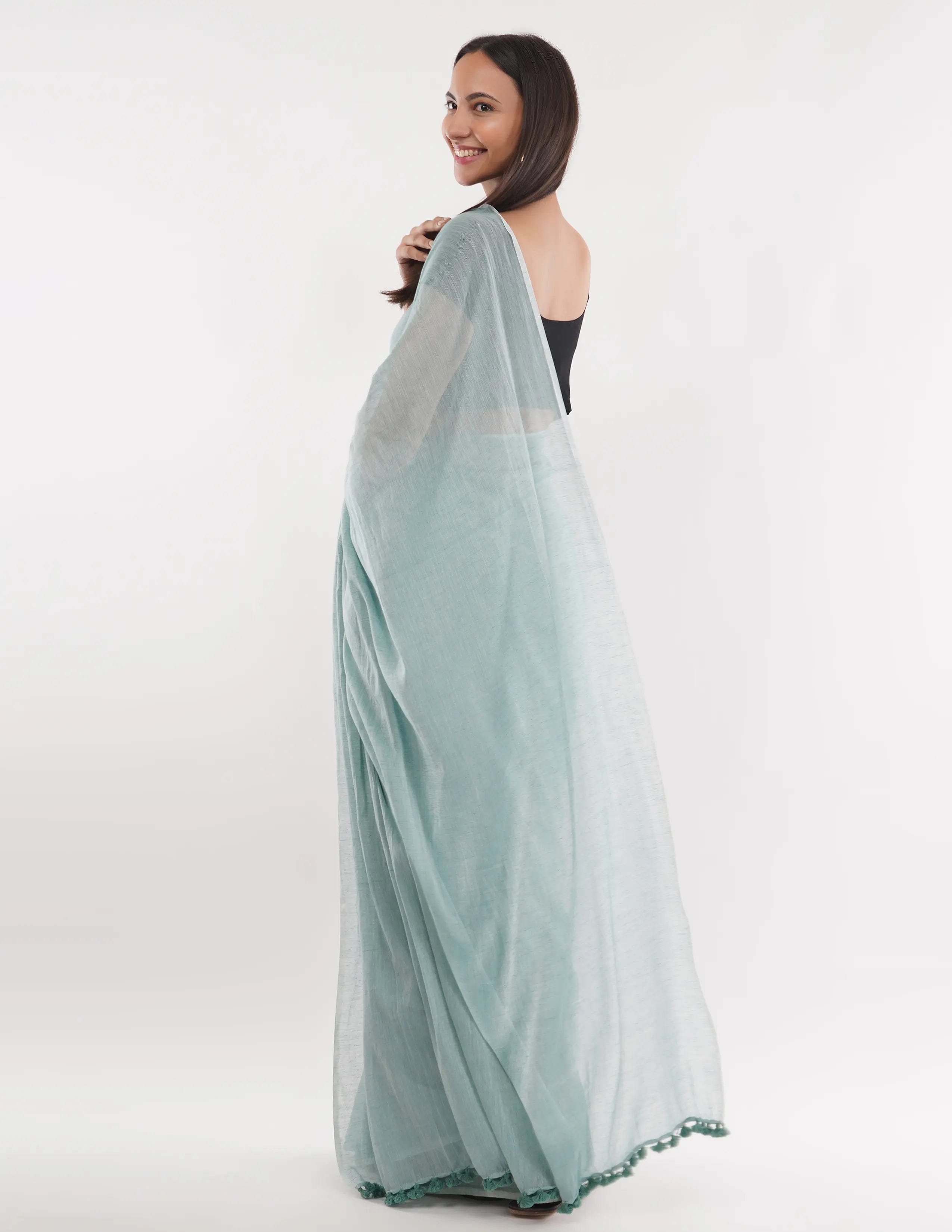 AQUA MIST | Mul Cotton | Indidha Saree