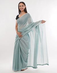 Puja Malakar, Fulia Saree AQUA MIST | Mul Cotton | Indidha Saree